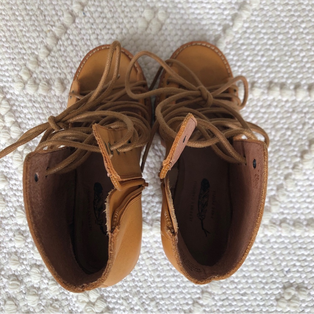 Jeffrey Campbell Tan Lace-Up Heeled Boots - Picture 8 of 16